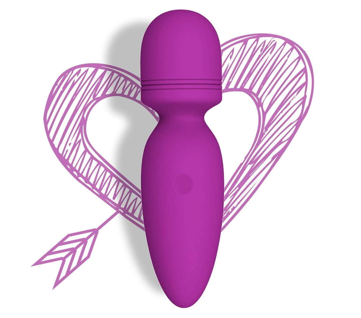 Mini Wand Massager Small Hand-held Massager,Quiet,Portable Personal Massager Silicone Massager Cordless for Neck Shoulder Back Body Massage